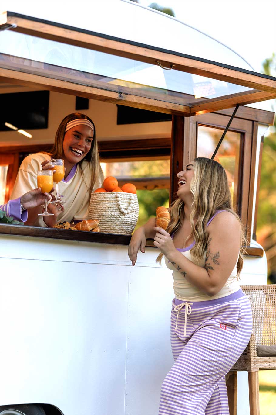 Ma Hunni vintage caravan at a private garden event